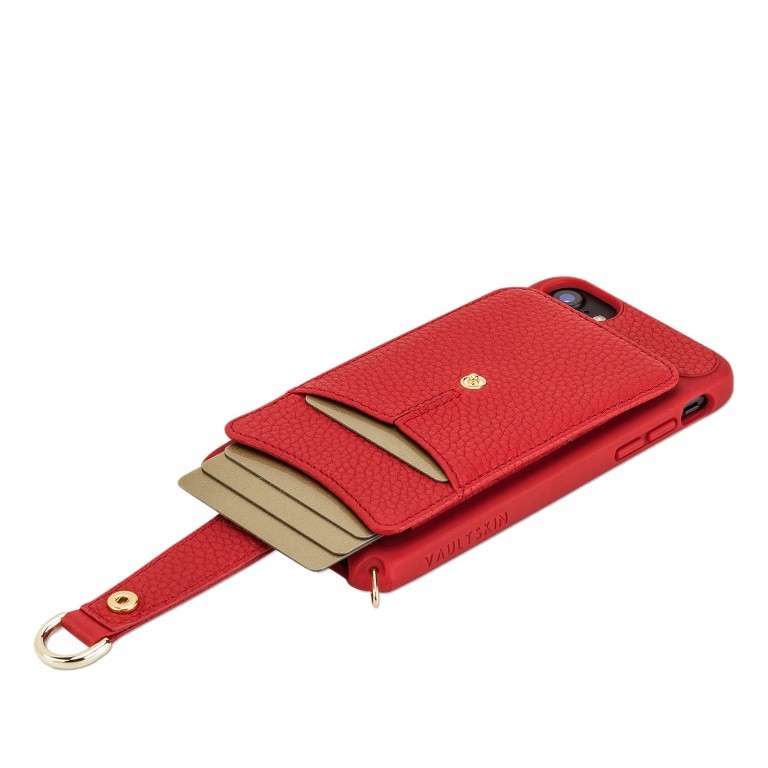 Handyhülle Victoria Fittings Gold mit Lederband für iPhone 6/7/8 Red, Farbe: rot/weinrot, Marke: Vaultskin, EAN: 0650327687189, Abmessungen in cm: 7.3x14.5x2, Bild 8 von 9
