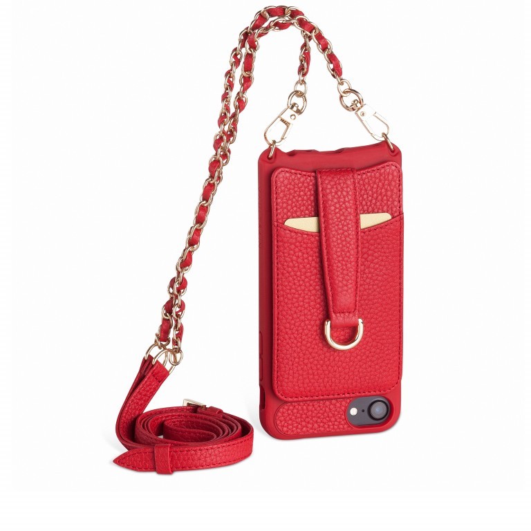Handyhülle Victoria Fittings Gold mit Kette für iPhone 6/7/8 Red, Farbe: rot/weinrot, Marke: Vaultskin, EAN: 0650327687233, Abmessungen in cm: 7.3x14.5x2, Bild 1 von 9