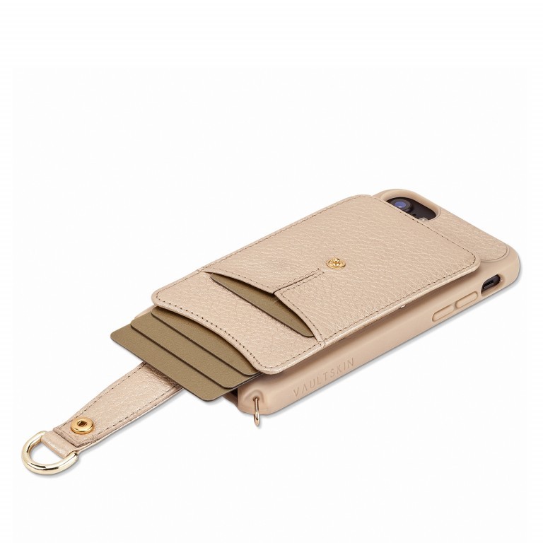 Handyhülle Victoria Fittings Gold mit Lederband für iPhone 10 Champagne, Farbe: beige, Marke: Vaultskin, EAN: 5060624030154, Abmessungen in cm: 7.3x14.5x2, Bild 8 von 9