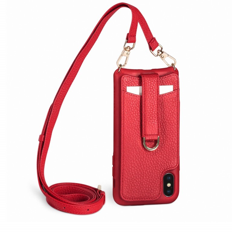 Handyhülle Victoria Fittings Gold mit Lederband für iPhone 10 Red, Farbe: rot/weinrot, Marke: Vaultskin, EAN: 5060624030130, Abmessungen in cm: 7.3x14.5x2, Bild 1 von 9