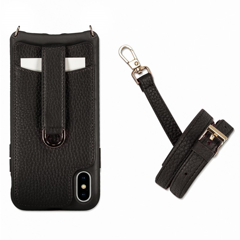 Handyhülle Victoria Fittings Gold mit Lederband für iPhone 10 Black, Farbe: schwarz, Marke: Vaultskin, EAN: 5060624030116, Abmessungen in cm: 7.3x14.5x2, Bild 2 von 9