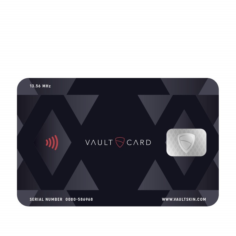 Tech-Accesssoires RFID Blocking Card Black, Farbe: schwarz, Marke: Vaultskin, EAN: 0639725412968, Abmessungen in cm: 8.5x5.38x0.11, Bild 1 von 5
