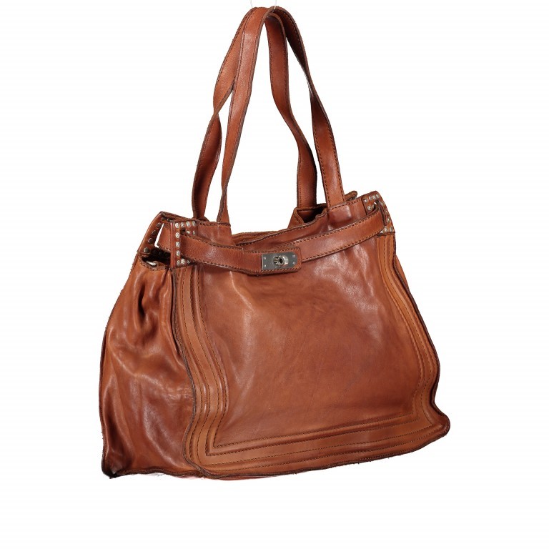 Handtasche Urania 1711-X0001 Leder Cognac, Farbe: cognac, Marke: Campomaggi, EAN: 8054302418454, Abmessungen in cm: 35x24x13, Bild 2 von 8