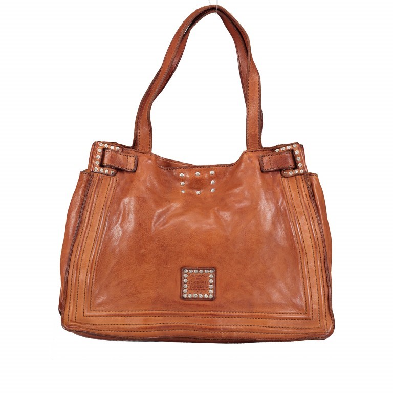 Handtasche Urania 1711-X0001 Leder Cognac, Farbe: cognac, Marke: Campomaggi, EAN: 8054302418454, Abmessungen in cm: 35x24x13, Bild 3 von 8