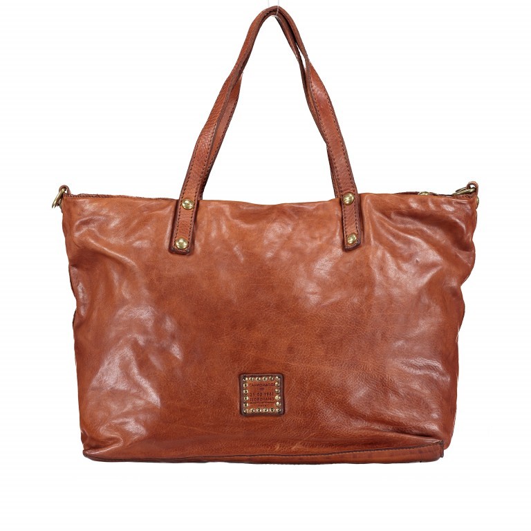 Handtasche Dafne Leder Cognac, Farbe: cognac, Marke: Campomaggi, EAN: 8054302418683, Abmessungen in cm: 36x27x11, Bild 3 von 7