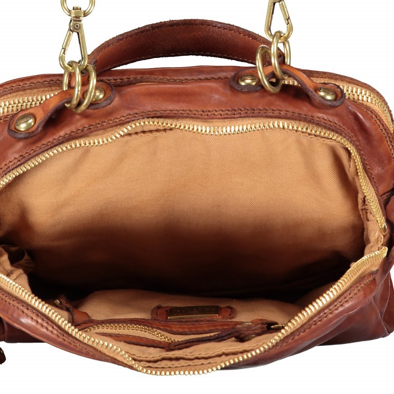 Umhängetasche Estia Leder Cognac, Farbe: cognac, Marke: Campomaggi, EAN: 8054302419796, Abmessungen in cm: 24x18x9, Bild 7 von 7