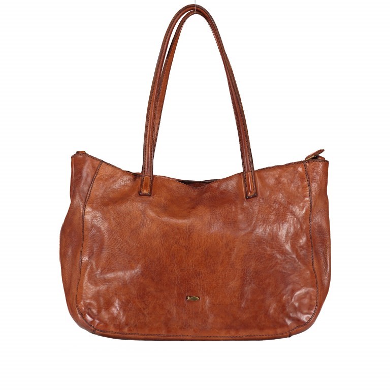 Handtasche Estia Leder Cognac, Farbe: cognac, Marke: Campomaggi, EAN: 8054302400008, Abmessungen in cm: 34x24x13, Bild 1 von 8