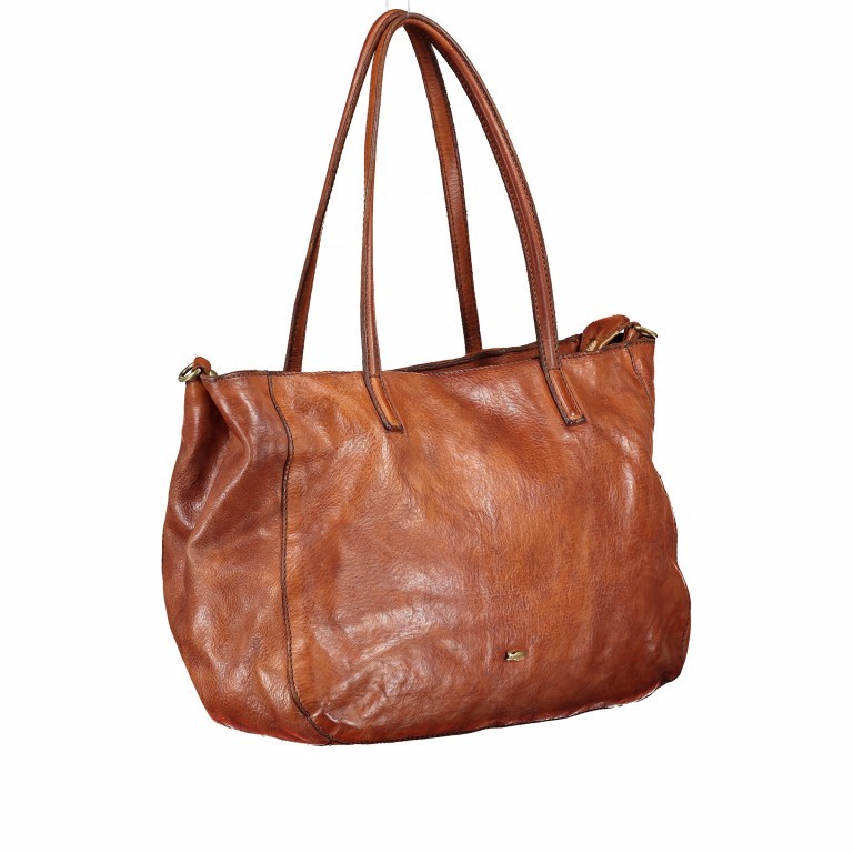 Handtasche Estia Leder Cognac, Farbe: cognac, Marke: Campomaggi, EAN: 8054302400008, Abmessungen in cm: 34x24x13, Bild 2 von 8