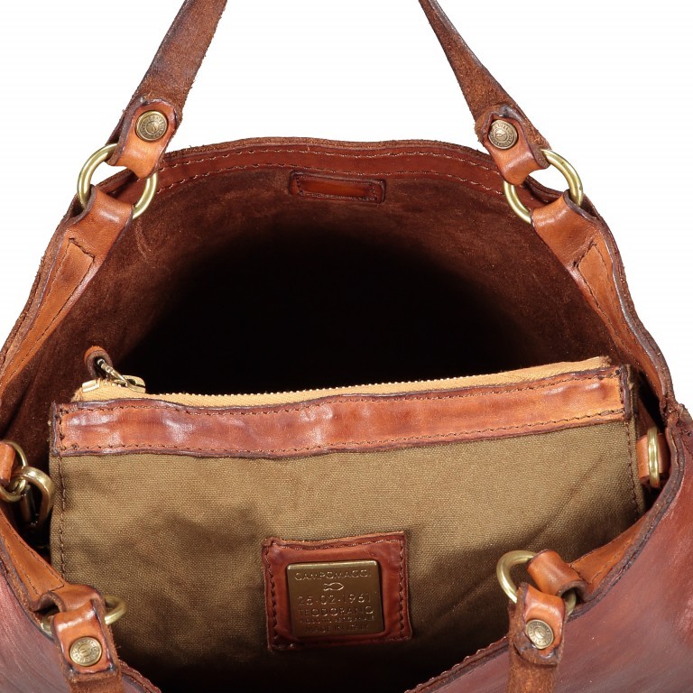 Handtasche Calipso Leder Cognac, Farbe: cognac, Marke: Campomaggi, EAN: 8054302444361, Abmessungen in cm: 33x31x5, Bild 11 von 12