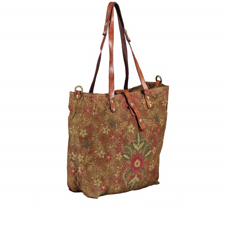 Shopper Canvas Cognac, Farbe: cognac, Marke: Campomaggi, EAN: 8054302430692, Abmessungen in cm: 30x33x14, Bild 2 von 7