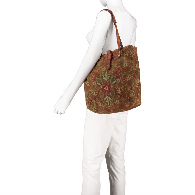 Shopper Canvas Cognac, Farbe: cognac, Marke: Campomaggi, EAN: 8054302430692, Abmessungen in cm: 30x33x14, Bild 6 von 7