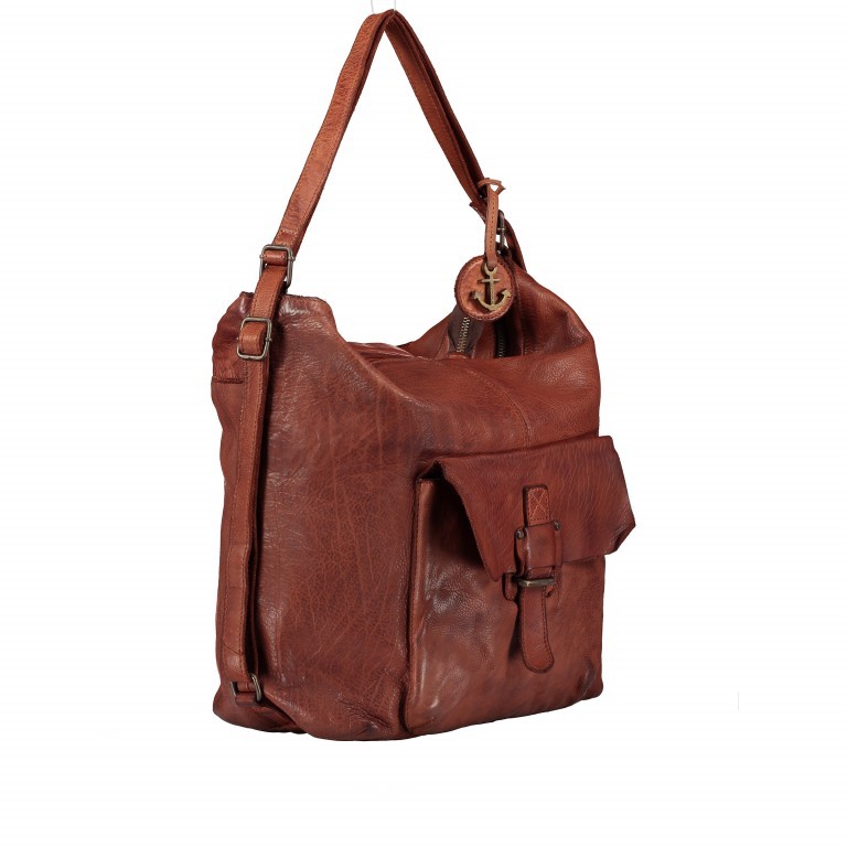 Beuteltasche / Rucksack Smooth-Plain Fabienne B3.9105 Charming Cognac, Farbe: cognac, Marke: Harbour 2nd, EAN: 4046478039353, Abmessungen in cm: 29x37x9, Bild 2 von 12