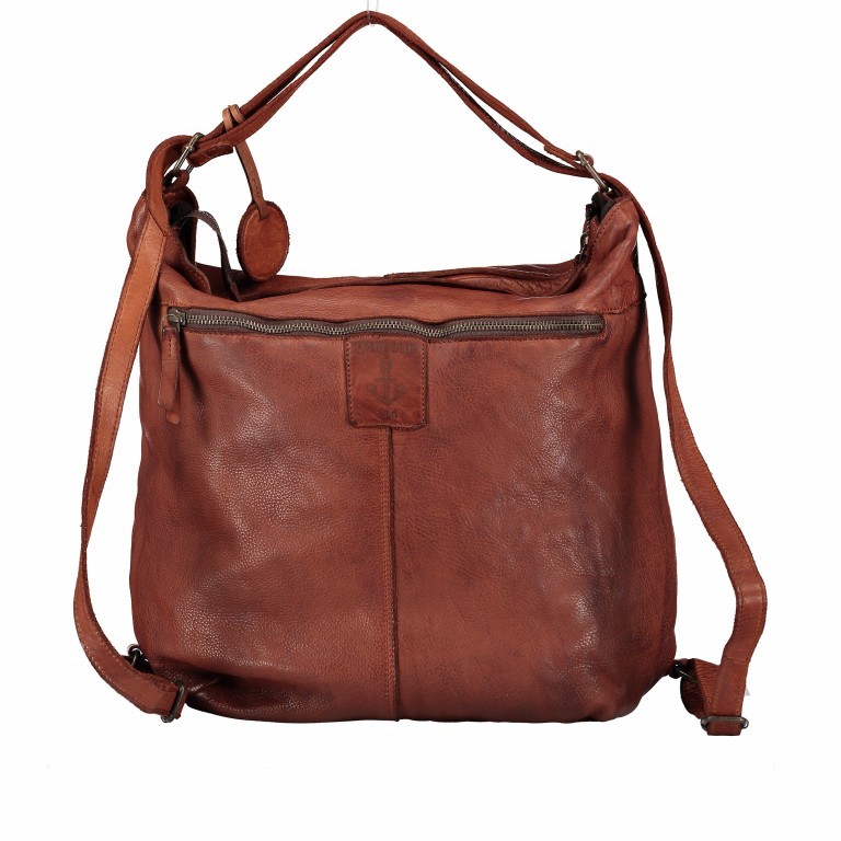 Beuteltasche / Rucksack Smooth-Plain Fabienne B3.9105 Charming Cognac, Farbe: cognac, Marke: Harbour 2nd, EAN: 4046478039353, Abmessungen in cm: 29x37x9, Bild 6 von 12