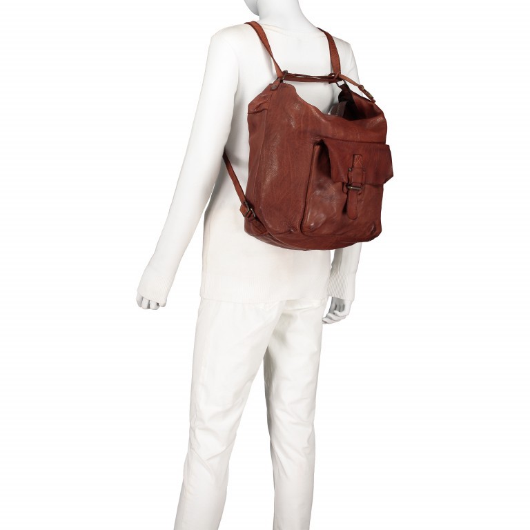 Beuteltasche / Rucksack Smooth-Plain Fabienne B3.9105 Charming Cognac, Farbe: cognac, Marke: Harbour 2nd, EAN: 4046478039353, Abmessungen in cm: 29x37x9, Bild 7 von 12