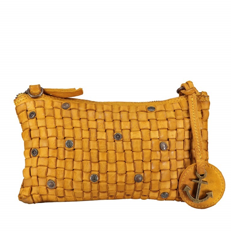 Umhängetasche / Clutch Soft-Weaving Lillen B3.4795 Oriental Mustard, Farbe: gelb, Marke: Harbour 2nd, EAN: 4046478039032, Abmessungen in cm: 23x13x2, Bild 1 von 7