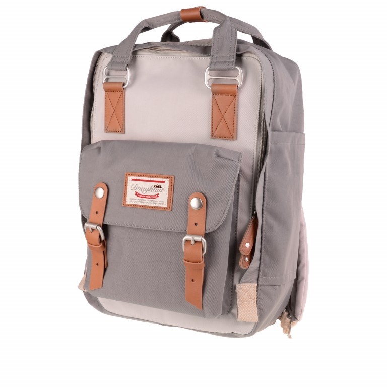 Rucksack Macaroon Bicolor Volumen 16 Liter Ivory Lightgrey, Farbe: beige, Marke: Doughnut, EAN: 4897065904321, Abmessungen in cm: 28x38x11, Bild 2 von 8