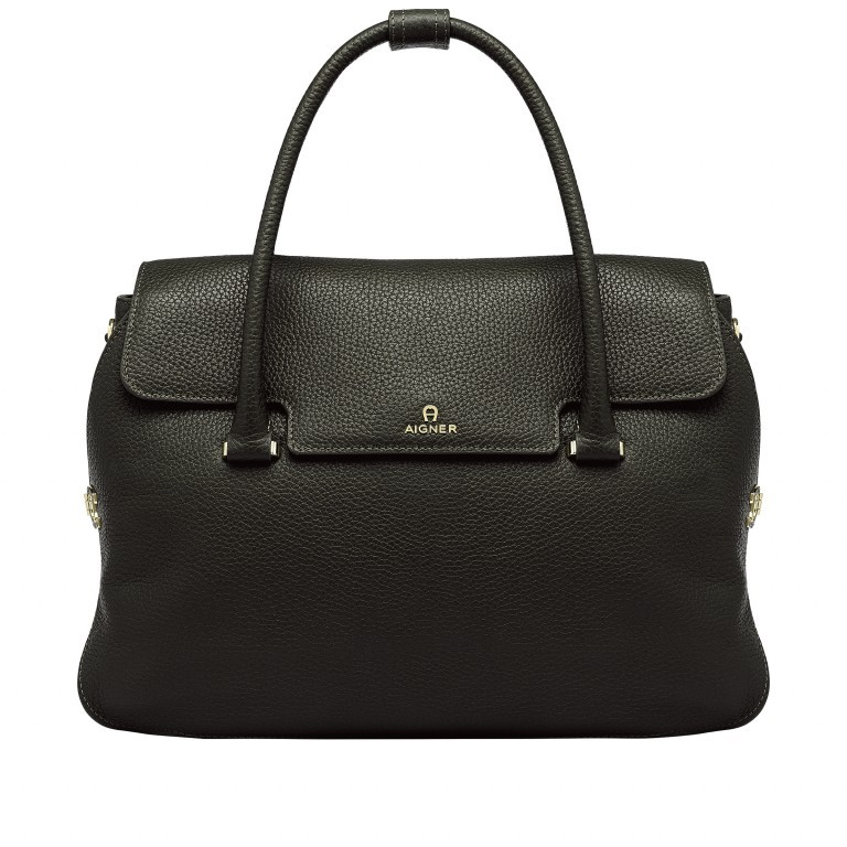 Handtasche Milano L 133-747 Black, Farbe: schwarz, Marke: AIGNER, EAN: 4055539265754, Abmessungen in cm: 37.5x26x12, Bild 1 von 3