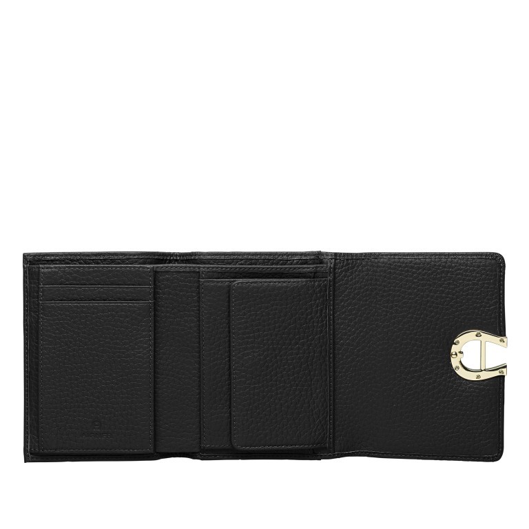 Geldbörse Milano 152-735 Black, Farbe: schwarz, Marke: AIGNER, EAN: 4055539268496, Abmessungen in cm: 12.5x12x3, Bild 2 von 3