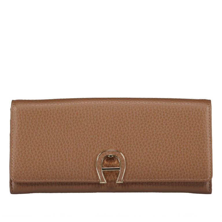 Geldbörse Milano 156-263 Bison Brown, Farbe: braun, Marke: AIGNER, EAN: 4055539269622, Abmessungen in cm: 20x10.5x3, Bild 1 von 4