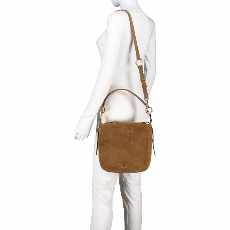 Beuteltasche Serena S Velours Bison Brown, Farbe: braun, Marke: AIGNER, EAN: 4055539267147, Abmessungen in cm: 25x24.5x9, Bild 4 von 8