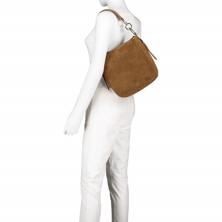 Beuteltasche Serena S Velours Bison Brown, Farbe: braun, Marke: AIGNER, EAN: 4055539267147, Abmessungen in cm: 25x24.5x9, Bild 6 von 8