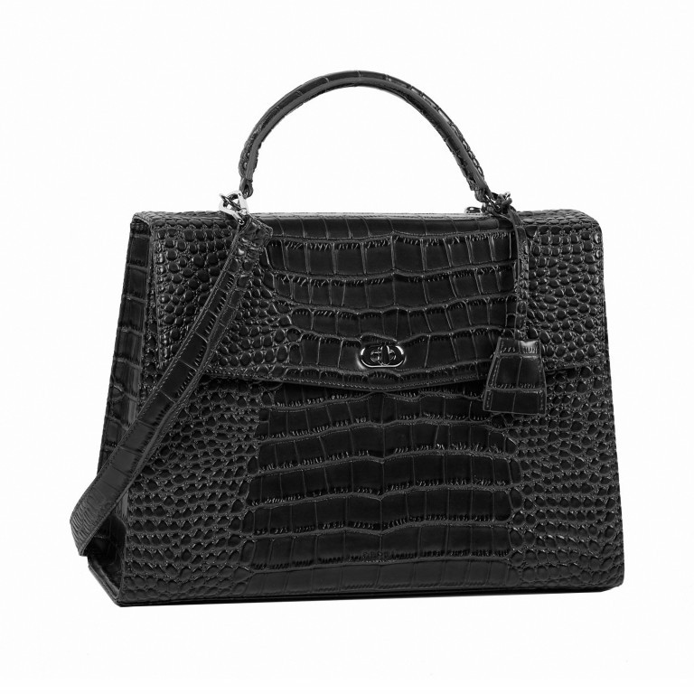 Shopper Audrey Croco Black, Farbe: schwarz, Marke: Socha, EAN: 4029276048826, Abmessungen in cm: 40.5x29x13, Bild 9 von 11