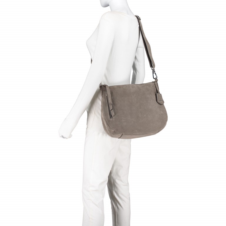 Tasche Suede Zinc, Farbe: taupe/khaki, Marke: Abro, EAN: 4061724118606, Abmessungen in cm: 34x27x10, Bild 6 von 7