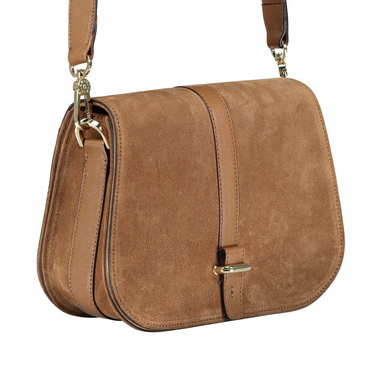 Umhängetasche Suede Honey, Farbe: cognac, Marke: Abro, EAN: 4061724096355, Abmessungen in cm: 24x13x9, Bild 2 von 7