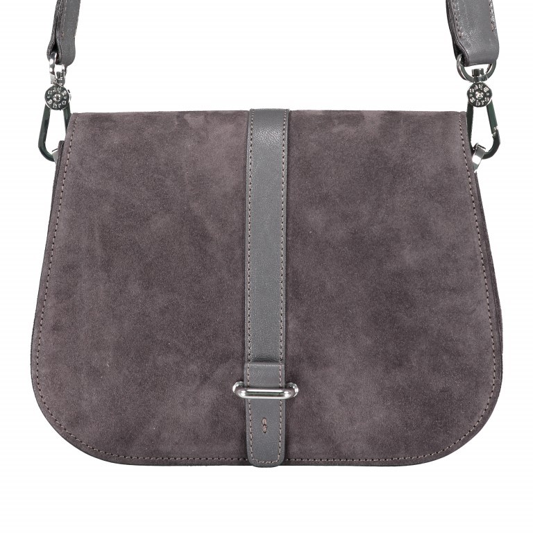 Umhängetasche Suede Dark Grey, Farbe: grau, Marke: Abro, EAN: 4061724096256, Abmessungen in cm: 24x13x9, Bild 1 von 6