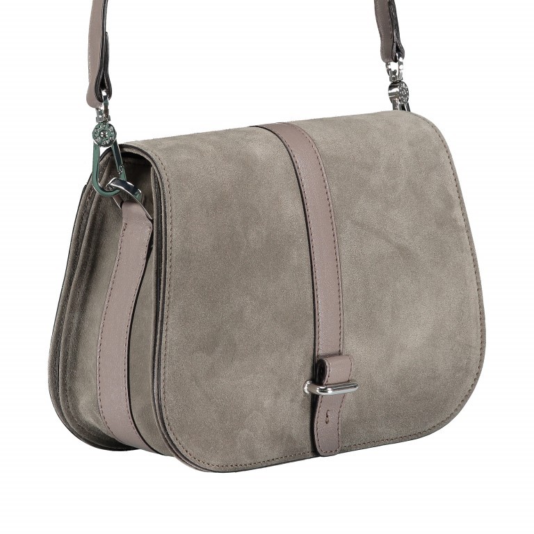 Umhängetasche Suede Zinc, Farbe: taupe/khaki, Marke: Abro, EAN: 4061724096348, Abmessungen in cm: 24x13x9, Bild 2 von 8