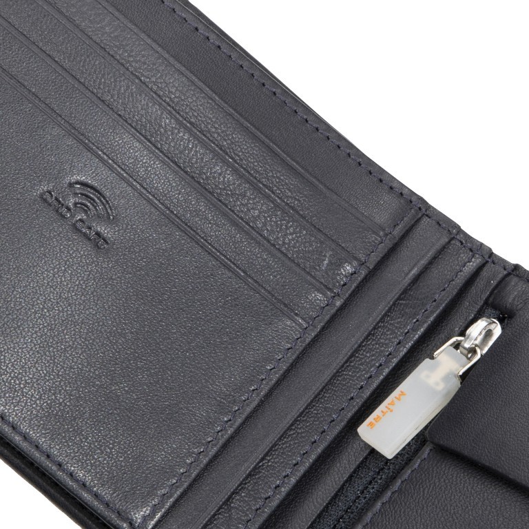 Geldbörse Raumbach Galbert mit RFID-Schutz Dunkelblau, Farbe: blau/petrol, Marke: Maitre, EAN: 4053533635290, Abmessungen in cm: 12.5x9.5x2, Bild 5 von 5