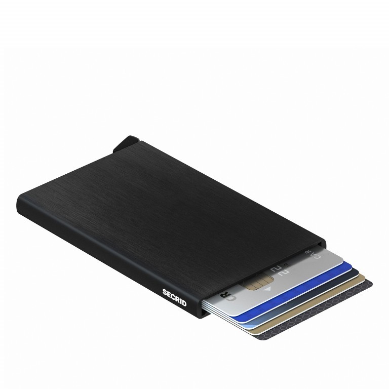 Kartenetui Cardprotector Brushed Black, Farbe: anthrazit, Marke: Secrid, EAN: 8718215286974, Abmessungen in cm: 6.3x10.2x0.8, Bild 1 von 4