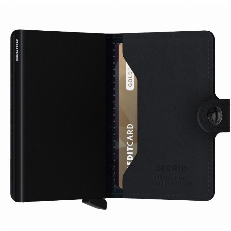 Geldbörse Miniwallet Perforated Black, Farbe: schwarz, Marke: Secrid, EAN: 8718215287025, Abmessungen in cm: 6.8x10.2x2.1, Bild 4 von 5