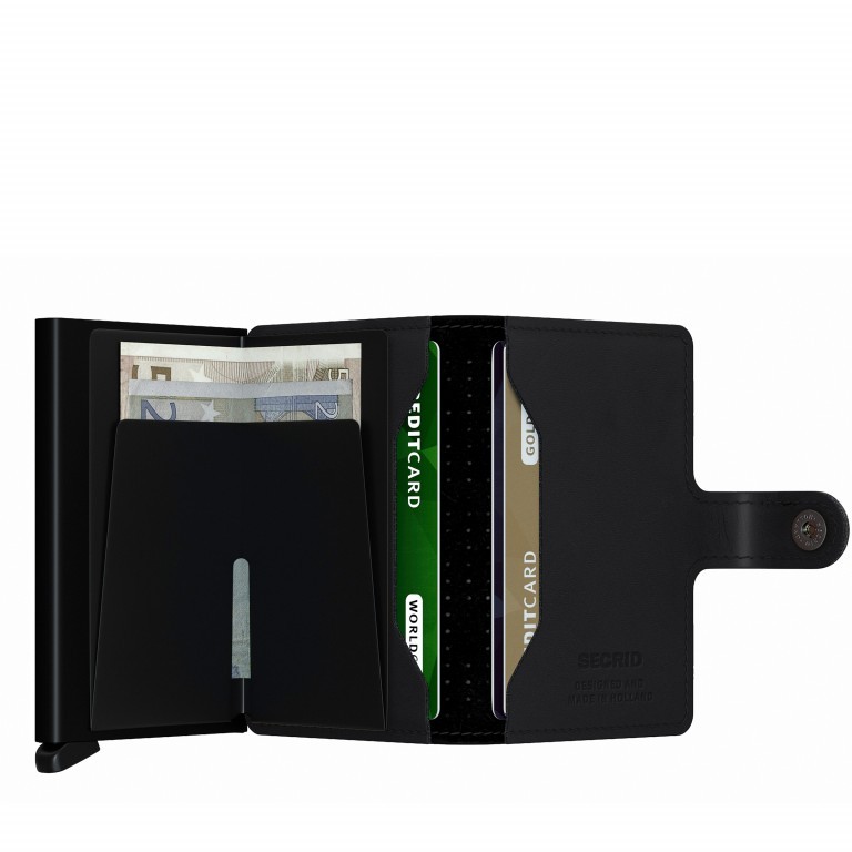 Geldbörse Miniwallet Perforated Black, Farbe: schwarz, Marke: Secrid, EAN: 8718215287025, Abmessungen in cm: 6.8x10.2x2.1, Bild 5 von 5