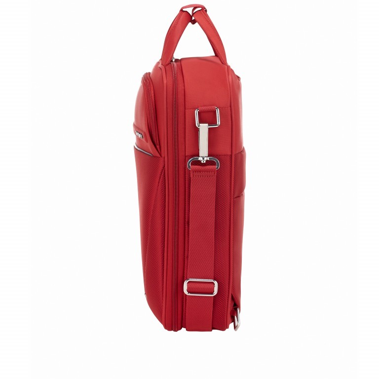 Rucksack B-Lite Icon 3-Way Laptop Backpack 15.6 Zoll erweiterbar Red, Farbe: rot/weinrot, Marke: Samsonite, EAN: 5414847964039, Bild 4 von 11