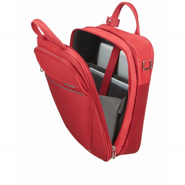 Rucksack B-Lite Icon 3-Way Laptop Backpack 15.6 Zoll erweiterbar Red, Farbe: rot/weinrot, Marke: Samsonite, EAN: 5414847964039, Bild 9 von 11