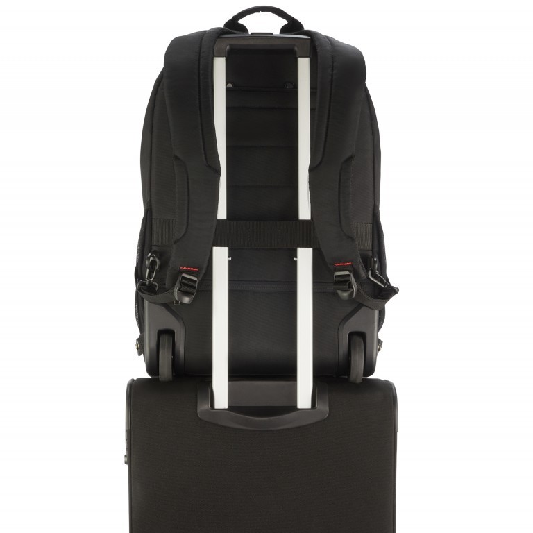 Laptoptasche Guardit 2.0 Backpack Wheels 15.6 Zoll mit Smart Sleeve Black, Farbe: schwarz, Marke: Samsonite, EAN: 5414847909375, Abmessungen in cm: 33.5x48x20, Bild 9 von 13