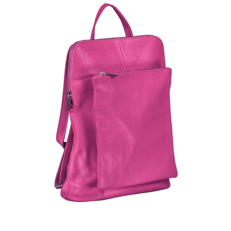 Rucksack / Umhängetasche Dollaro Fuchsia, Farbe: rosa/pink, Marke: Hausfelder Manufaktur, EAN: 4065646014084, Abmessungen in cm: 29x38x11, Bild 2 von 5