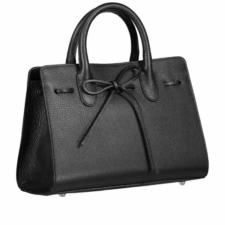 Handtasche Dollaro Schwarz, Farbe: schwarz, Marke: Hausfelder Manufaktur, EAN: 4065646003521, Abmessungen in cm: 28.5x21x12, Bild 2 von 8