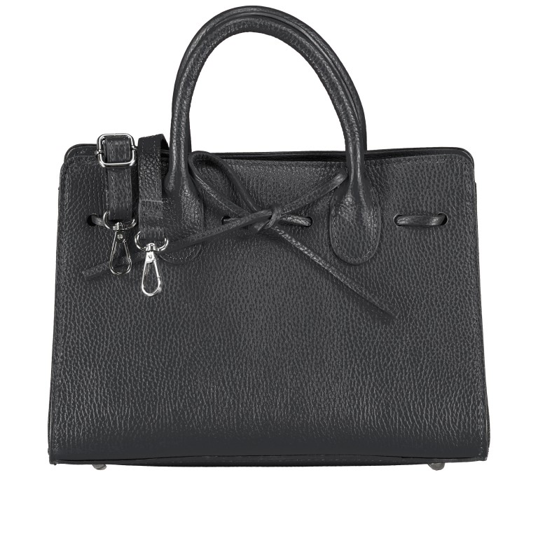 Handtasche Dollaro Schwarz, Farbe: schwarz, Marke: Hausfelder Manufaktur, EAN: 4065646003521, Abmessungen in cm: 28.5x21x12, Bild 1 von 7