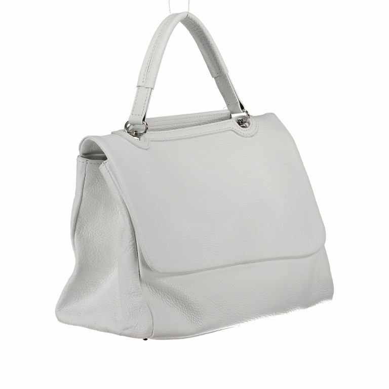 Handtasche Dollaro Weiß, Farbe: weiß, Marke: Hausfelder Manufaktur, Abmessungen in cm: 29x22x12, Bild 2 von 8
