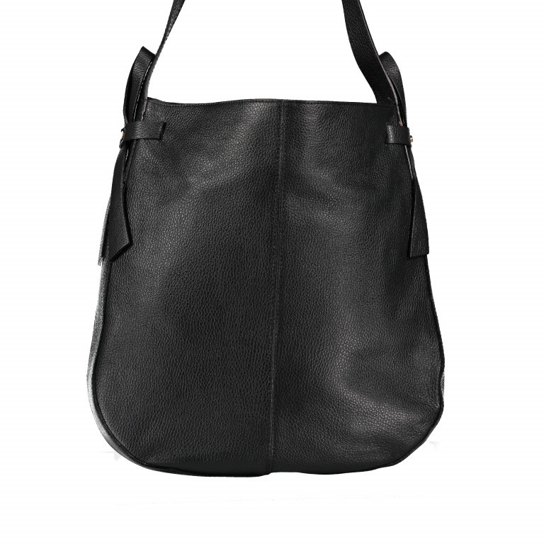 Beuteltasche Dollaro Schwarz, Farbe: schwarz, Marke: Hausfelder Manufaktur, Abmessungen in cm: 36x37.5x9, Bild 1 von 5