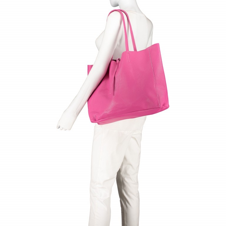 Shopper Dollaro Fuchsia, Farbe: rosa/pink, Marke: Hausfelder Manufaktur, EAN: 4065646003781, Abmessungen in cm: 38x31.5x12, Bild 4 von 7
