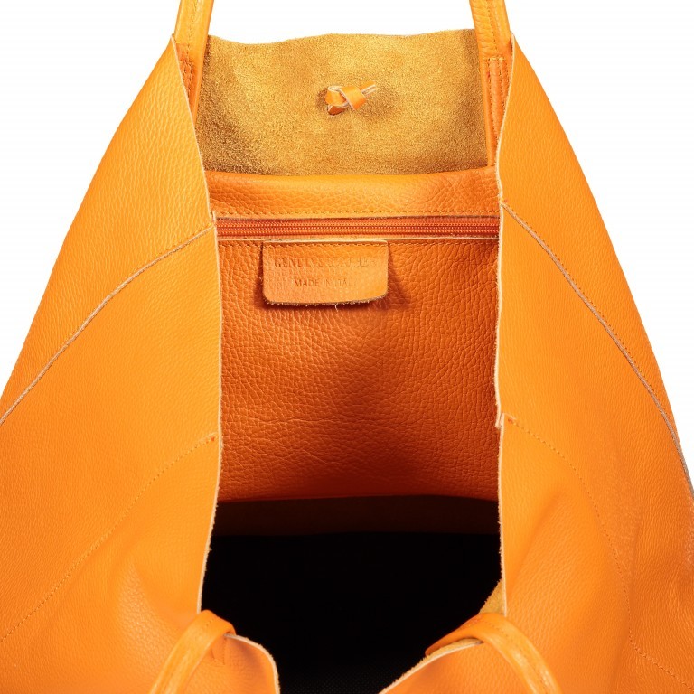 Shopper Dollaro Orange, Farbe: orange, Marke: Hausfelder Manufaktur, EAN: 4065646003767, Abmessungen in cm: 38x31.5x12, Bild 6 von 7