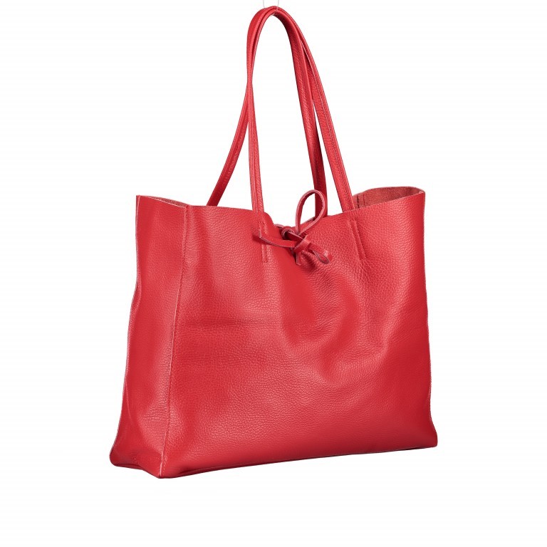 Shopper Dollaro Hellrot, Farbe: rot/weinrot, Marke: Hausfelder Manufaktur, EAN: 4065646003804, Abmessungen in cm: 38x31.5x12, Bild 2 von 5