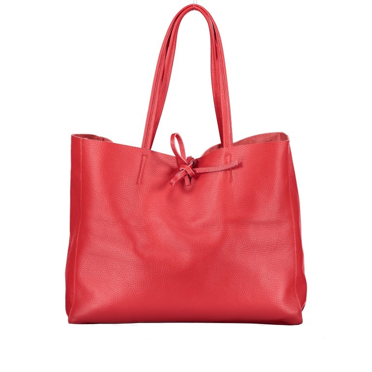 Shopper Dollaro Hellrot, Farbe: rot/weinrot, Marke: Hausfelder Manufaktur, EAN: 4065646003804, Abmessungen in cm: 38x31.5x12, Bild 3 von 5