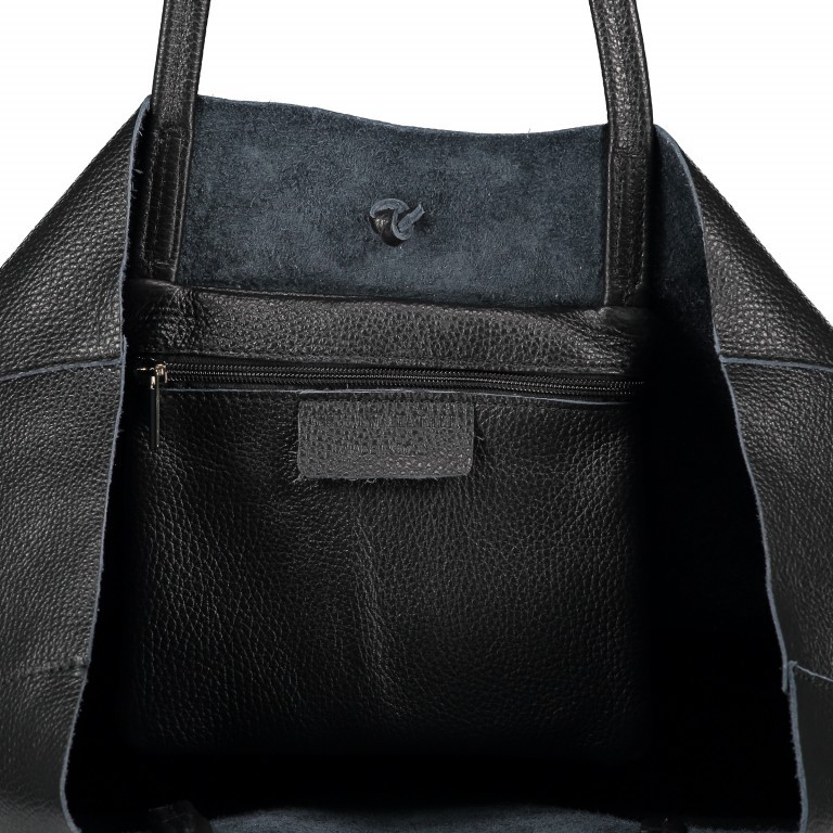 Shopper Dollaro Schwarz, Farbe: schwarz, Marke: Hausfelder Manufaktur, EAN: 4065646003811, Abmessungen in cm: 38x31.5x12, Bild 5 von 5