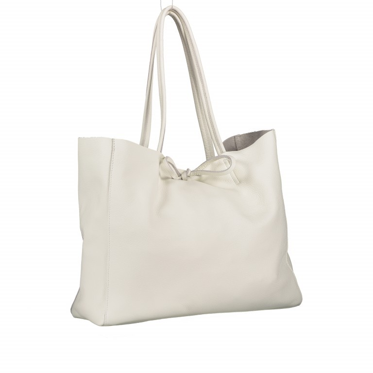 Shopper Dollaro Weiß, Farbe: weiß, Marke: Hausfelder Manufaktur, EAN: 4065646003941, Abmessungen in cm: 38x31.5x12, Bild 2 von 5