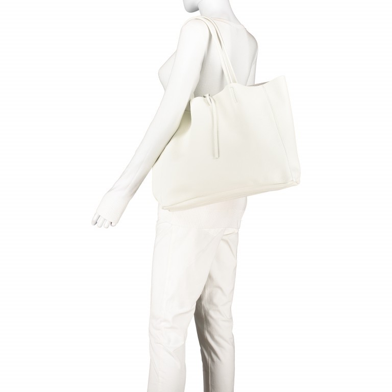 Shopper Dollaro Weiß, Farbe: weiß, Marke: Hausfelder Manufaktur, EAN: 4065646003941, Abmessungen in cm: 38x31.5x12, Bild 4 von 5