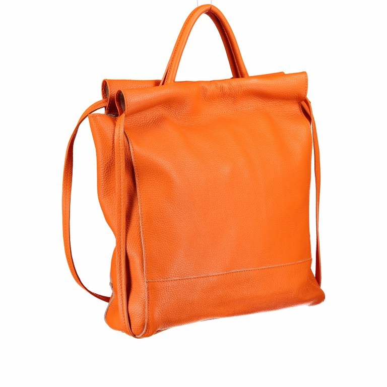 Handtasche Dollaro Orange, Farbe: orange, Marke: Hausfelder Manufaktur, EAN: 4065646003699, Abmessungen in cm: 33x37x10, Bild 2 von 7